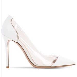 Gianvito Rossi plexi white pumps